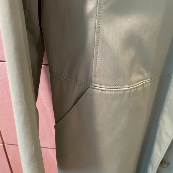 Talbots Lime Green Trench Coat Size M (8/10) - Picture 2 of 3